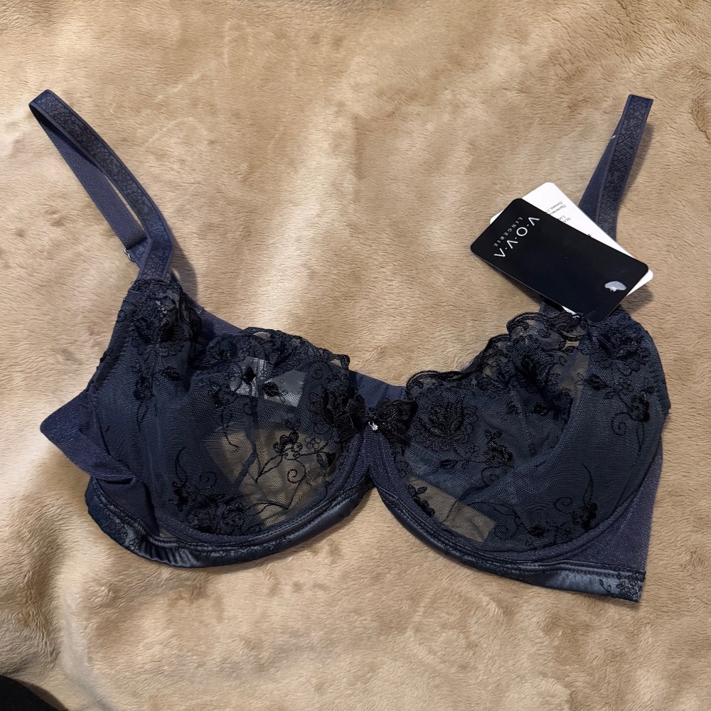 VOVA Lingerie "Mystery Night" Sheer Bra Style V54710 36D NWT